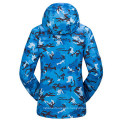 Waterproof 3 in 1 Women Sublimation Printing Down Ski Jacket